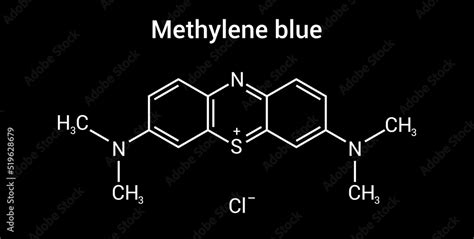 chemical structure of methylene blue Stock Vector | Adobe Stock