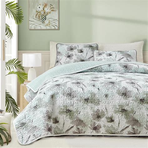 Amazon Uozzi Bedding Floral Quilt Set Pieces Twin Size