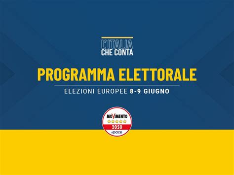 Programma Elettorale Elezioni Europee 2024 Movimento 5 Stelle