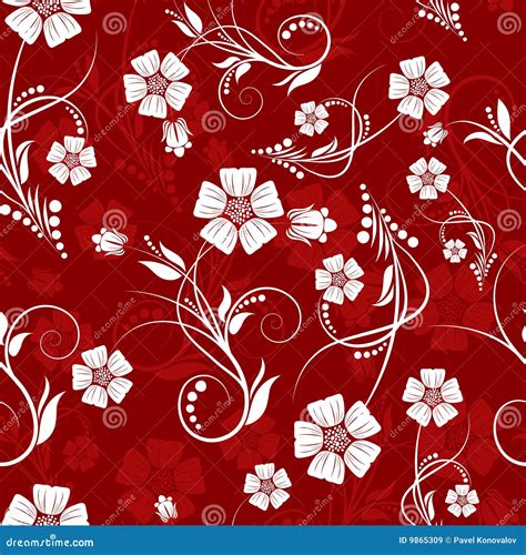 Floral Seamless Background Stock Vector Illustration Of Flowers 9865309