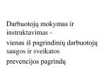 Darbo Sauga Darbuotoj Mokymas Atestavimas Ir Instruktavimas