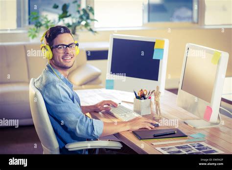 Happy Designer Smiling At Camera Stock Photo Alamy