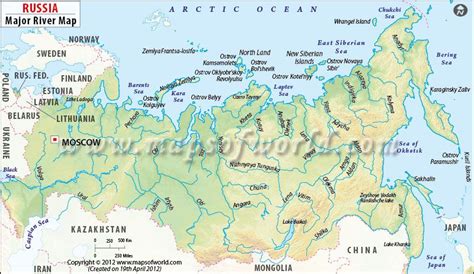 Rivers In Russia Map – Map Vector