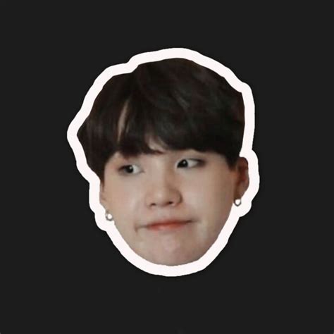 Bts Suga Redbubble Head Sticker Bts Suga Suga Yoongi