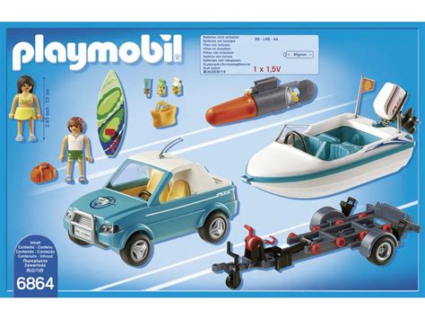 Playmobil Voiture Avec Bateau Et Moteur Submersib