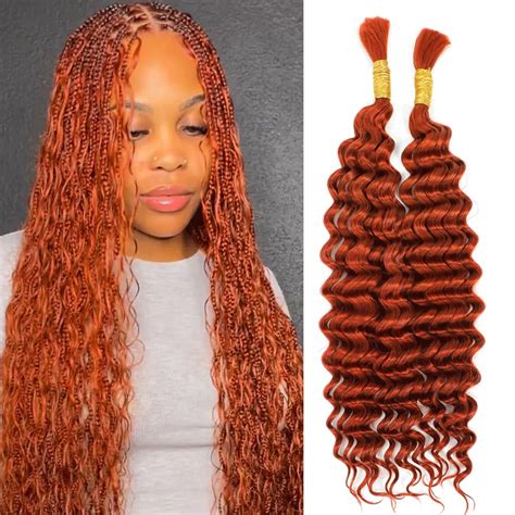 Human Hair Braiding Hair Bulk Human Hair For Braiding 20 Inch Deep Wave Highlight