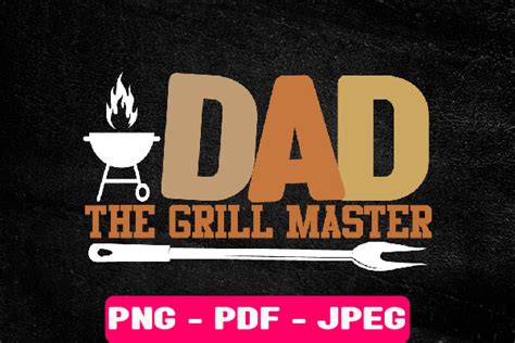 Dad The Grill Master Sublimation Design Graphic By Manzuara Design