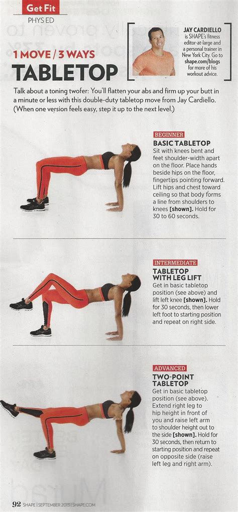 Three Ways To Perform The Tabletop Move From Shape Magazine