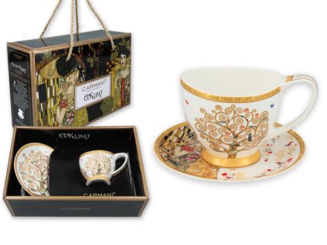 Hanipol Cup Espresso Vanessa G Klimt Tree Of Life White