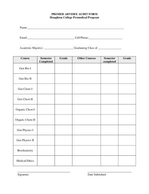 Fillable Online Premed Advising Registration Form Fax Email Print