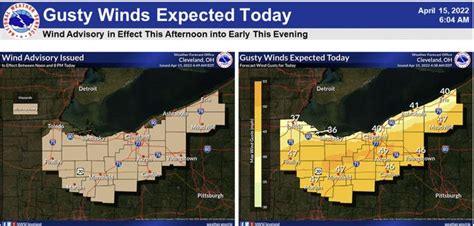 Wind Advisories Issued Friday Across Northern Ohio Gusts Up To 50 Mph