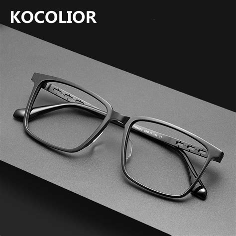 Titanium Alloy Men Business Glasses Frame Sheet Glasses Frame Myopia Glasses Square Frame Retro