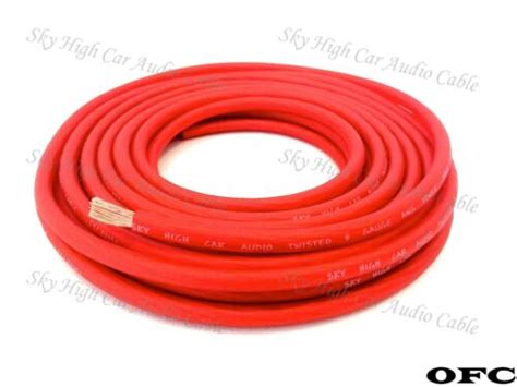 8 Gauge Ofc Awg Red Power Ground Wire Sky High Car Audio By The Foot Ga