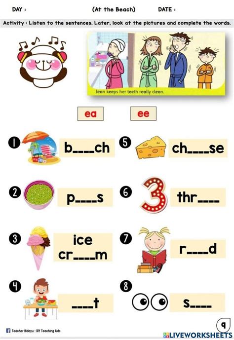 Ee Ea Phonics Worksheets Phonics Worksheets Phonics Phonics