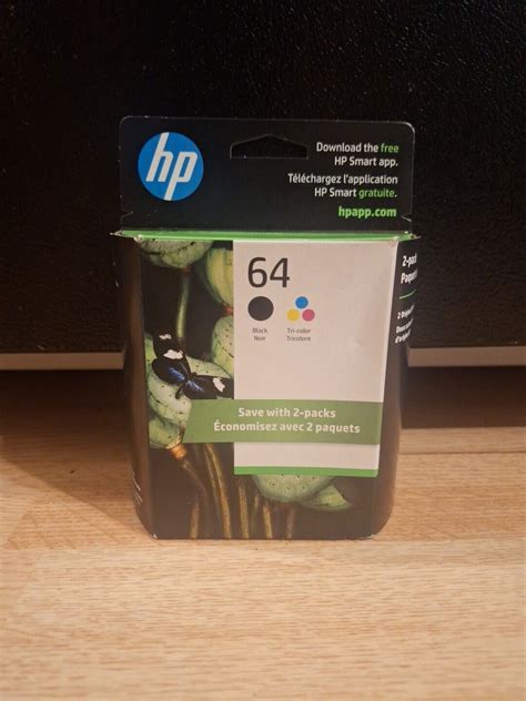 Hp 64 2 Pack Black Tri Color Ink Cartridges Genuine Oem Original New Sealed 2025 190780812013 Ebay