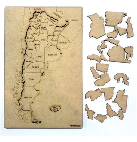 Rompecabezas Mapa Argentina Mdf Para Pintar Provincias Grab En Venta