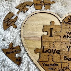 Reasons I Love You Wooden Jigsaw Puzzle Wedding Gift Anniversary Gift