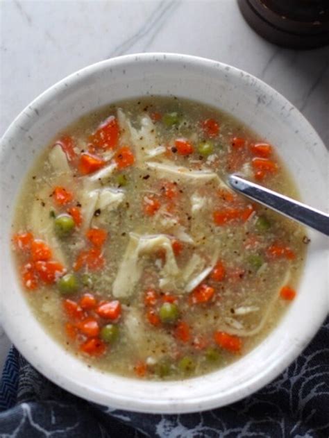 No Noodles Chunky Chicken Soup With Vegetables Talking Meals