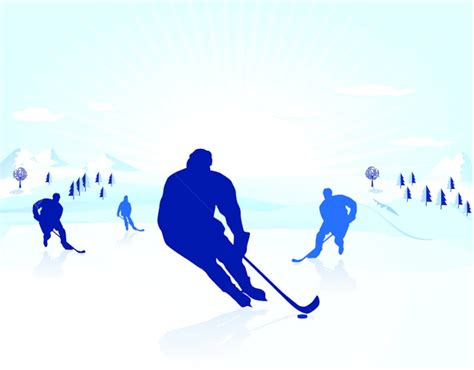 Jugador De Hockey Sobre Hielo Deporte Patines Jugador Vector PNG