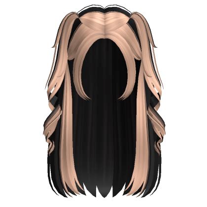 Cute Long Curled Pigtails Black To Blonde Roblox Item Rolimon S