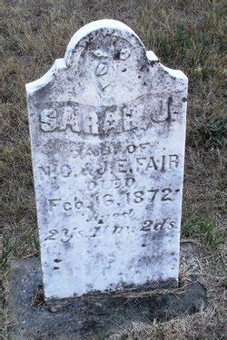 Sarah J Fair M Morial Find A Grave