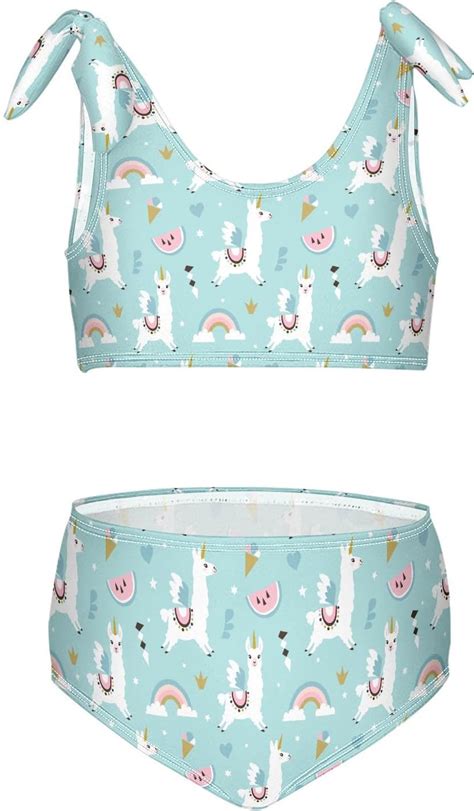 Amazon CaTaKu Girls Swimsuits Two Piece Swimwear Cute Bikini Set Tankini Hawaiian Beach