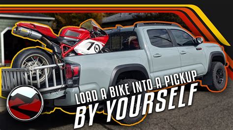 How To Load A Motorcycle Into The Back Of A Truck BY YOURSELF YouTube