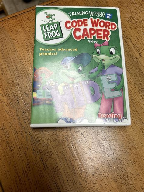 Leap Frog Talking Words Factory Code Word Caper Dvd Educational