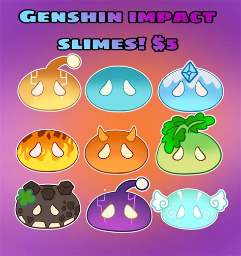 Genshin Impact Slime Throwables Wolfie Tauruss Ko Fi Shop Ko Fi ️