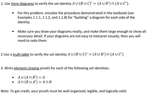 Solved Use Venn Diagrams To Verify The Set Identity Chegg