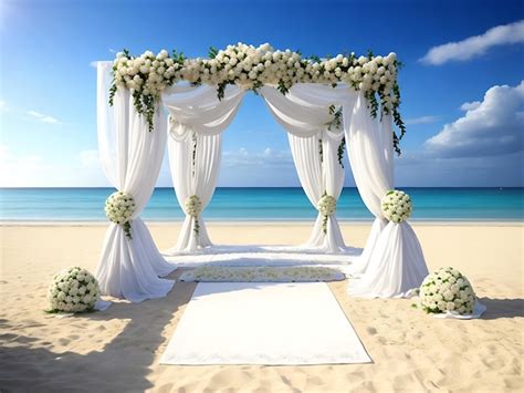 Premium Ai Image Premium Beach Wedding Stage Design