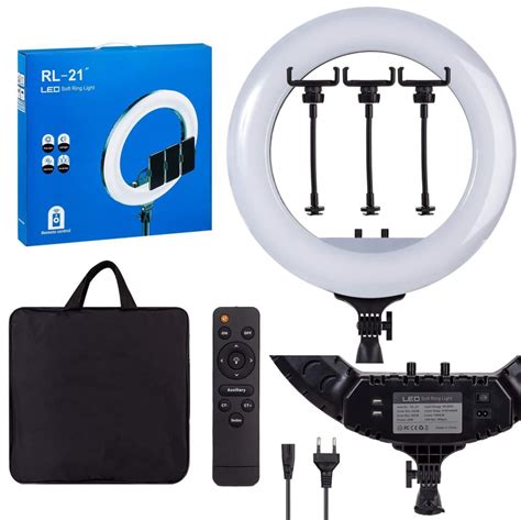 رینگ لایت مدل Rl 21 به همراه سه پایه خرید Rl 21 Ring Light With