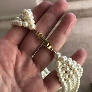 Retro Faux Pearl Necklace Torsade Styling Strands Graduating Ivory