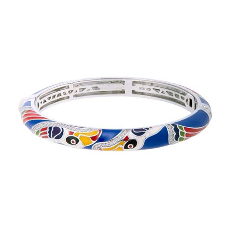 Bracelet Femme Jonc Una Storia Toucan Argent Et Oxydes Joncs