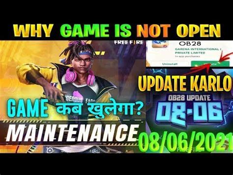 Why Game Is Not Open Free Fire Today Game Kab Open Hoga Free Fire Game