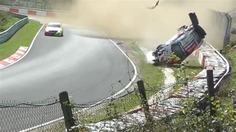 Endurance Porsche Crashes Spectacularly At The N Rburgring Autoblog