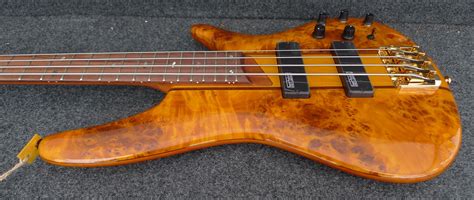 Ibanez Sr800 Am Amber Mahogany Body Electric Bass Guitar Bartolini