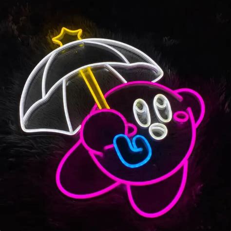 Kirby Neon Sign Led Light Signs For Gamers And Fans Bgneon