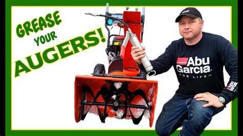 How To Grease Snowblower Augers With Or Without Zerks Youtube