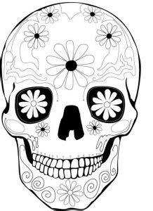 Día de los muertos skull elegant abstract motifs Dia De Los Muertos