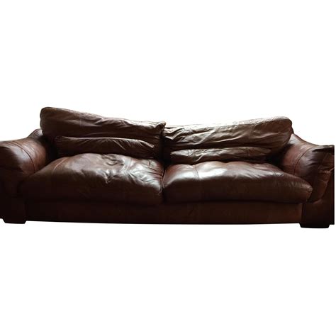 DFS Leather Sofa - AptDeco