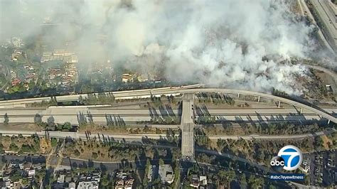 Evacuations In Glendale Lifted After Fire Erupts Off 134 Freeway In