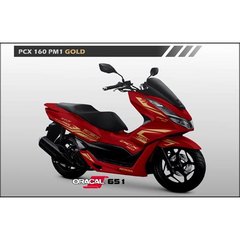 Jual STICKER HONDA NEW PCX 160 MERAH CUTTING STIKER PCX RACING SPORTY