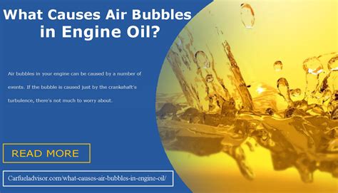 What Does It Mean When You Have Bubbles In Your Engine Oil At Carmen Zandra Blog