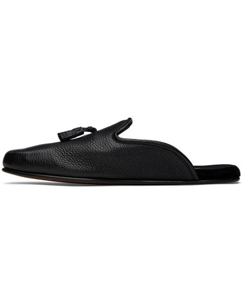 Tom Ford Black Leather Loafers For Men Lyst