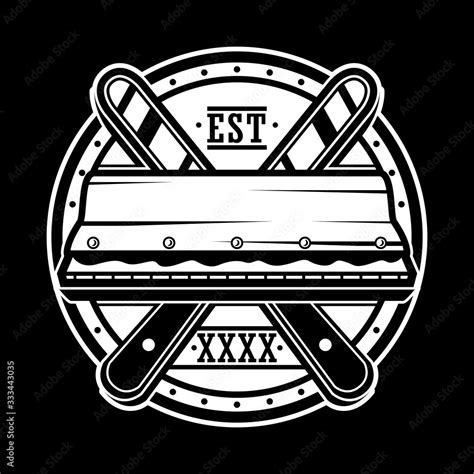 Screen Printing Squeegee Logo Stock Vector Adobe Stock