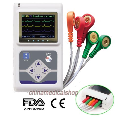 24 Hours Ecg Holter Cardiac Monitor Portable Dynamic Ekg Recorder 3