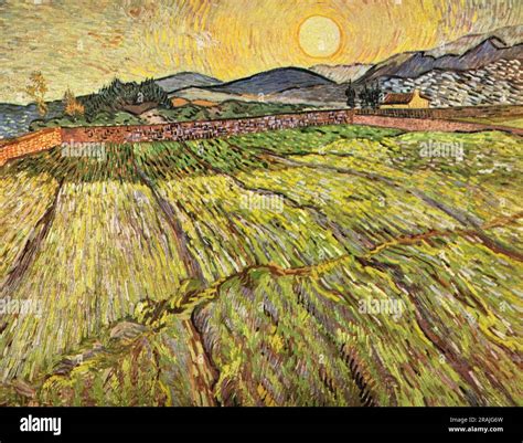 Enclosed Field With Rising Sun Painting By Van Gogh Once Owned By