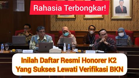 Rahasia Terbongkar Inilah Daftar Resmi Honorer K Yang Sukses Lewati