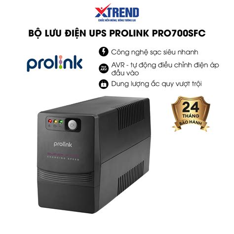 Bộ lưu điện UPS Prolink PRO700SFC 650VA Công ty Cổ phần Phân phối